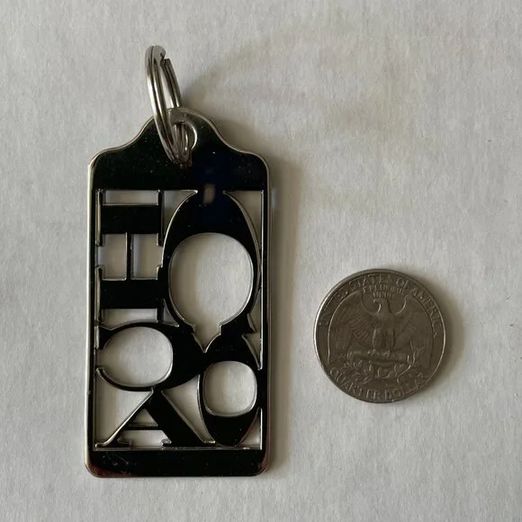 Coach silvertone keychain - Picture 2 of 6